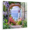 Doorkijk - Vuurtoren - Bloemen - Uitzicht plexiglas 5mm klein -zzzproduct_nieuw