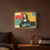 Vrouw - Kleurvlakken - Klassieke schilderkunst Light Box met batterij (Wandlamp) middel -sfeer4