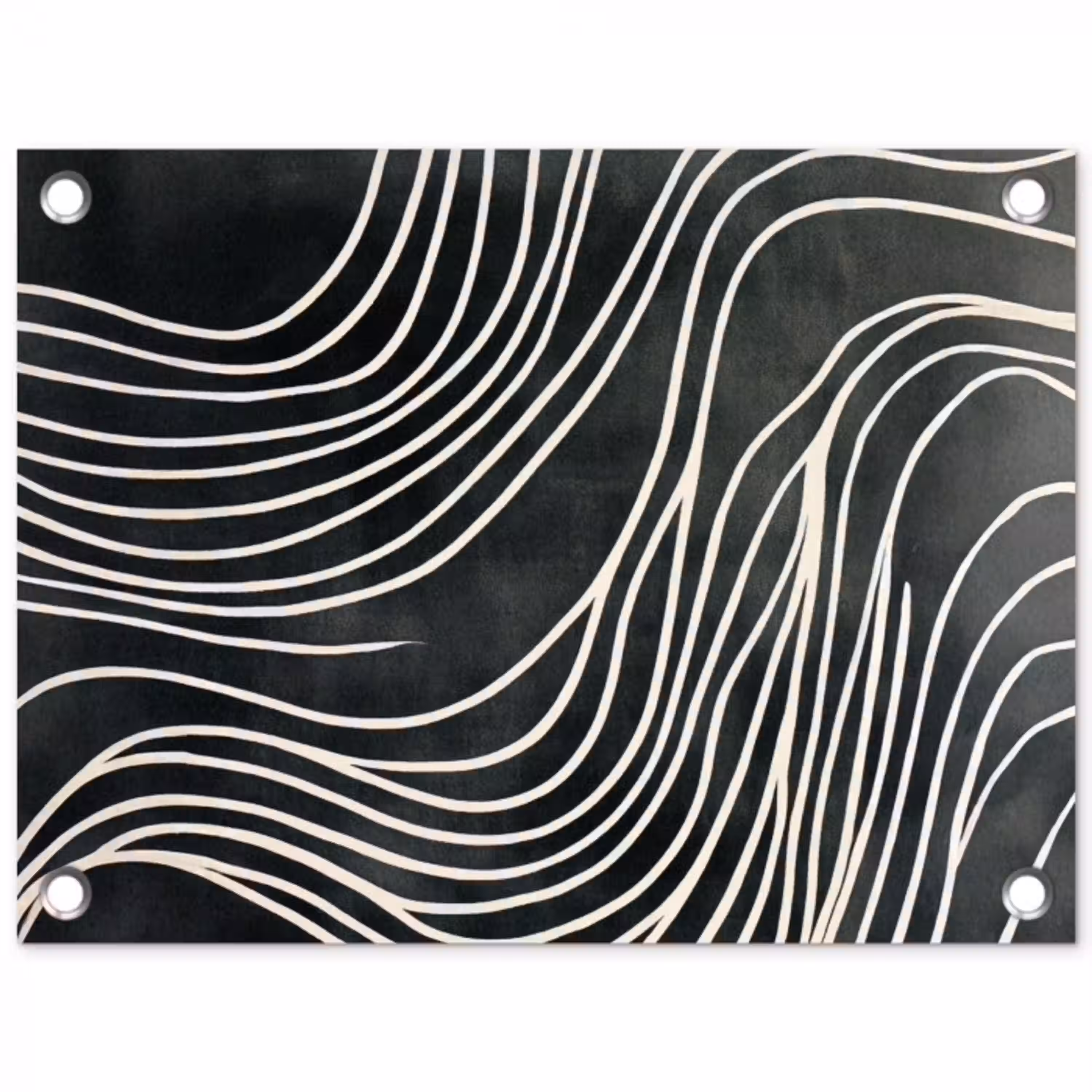 Lijnen - Patroon - Abstract - Wit tuinposter los doek klein -3d