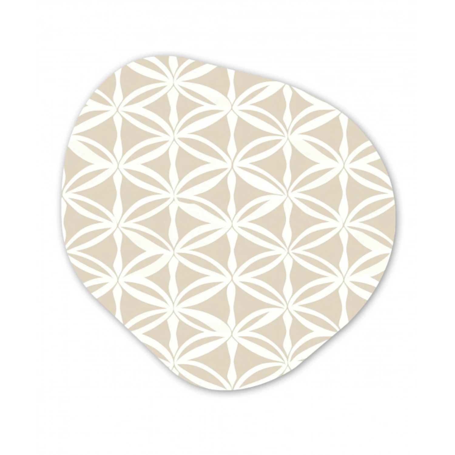 Motief - Modern - Beige Wandcirkel Organisch Forex 3mm klein 629 -3d