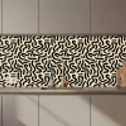 Abstract - Lijnen - Zwart keuken achterwand 2 middel 871 zz_3dshopping