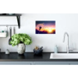 Paardenbloem - Bloemen - Zonsondergang - Horizon - Nacht Muursticker klein -keuken