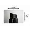 Wijnflessen - Zwart - Minimalistisch Placemat vinyl groot -specs