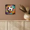 Voetbal - Verf - Kleuren - Zwart - Wit plexiglas 5mm klein -sfeer5