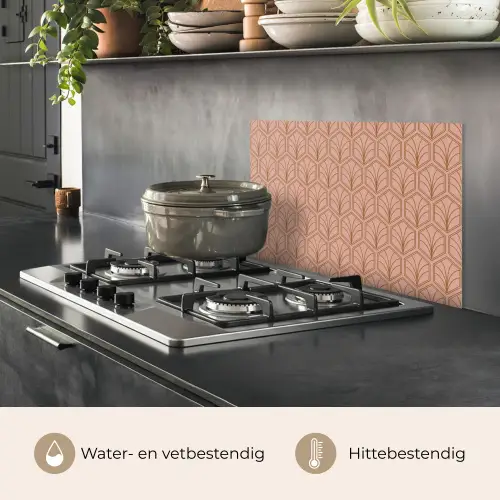 Zalmroze - Patroon - Geometrisch keuken achterwand spatscherm klein 900 -usp_NL