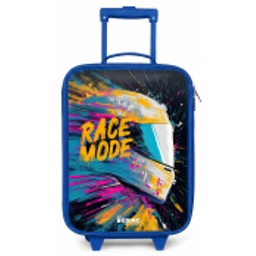 Racehelm - Verfspatten - Penseelstreken - Race mode Kinderkoffer - Blauw klein -zz3dotto