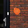 Witte hartjes in hoeken - Sierlijk Naambord Organisch middel -sfeer1