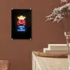 Gaming quotes - Neon - House of gaming - Kroon - Tekst plexiglas 5mm klein -sfeer5