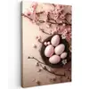 Roze - Bloesems - Eieren Tuinposter op houten frame 2 cm dik klein -3d