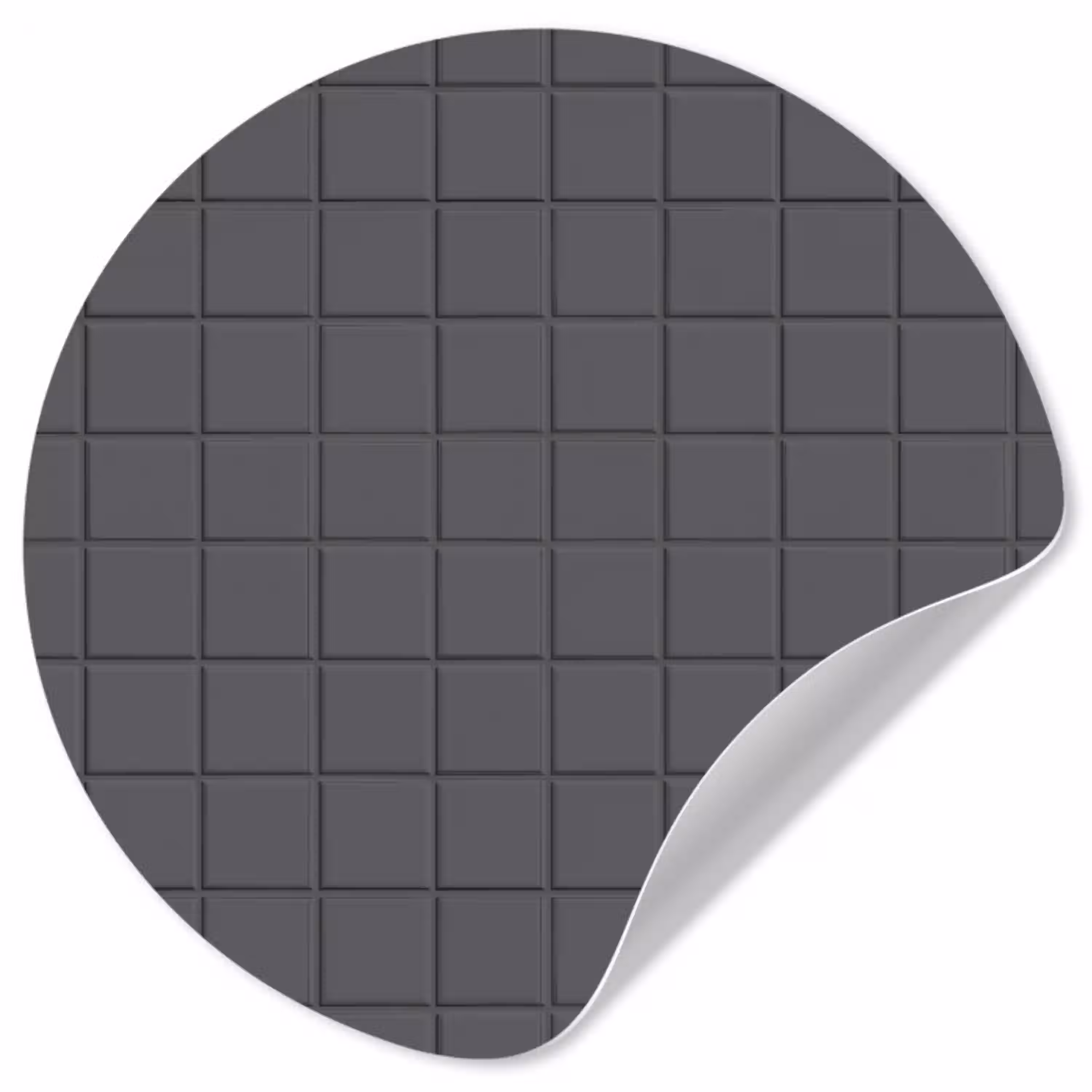 Patroon - Tegel - Grafiet - Grijs Wandcirkel behangsticker klein 186 -3d