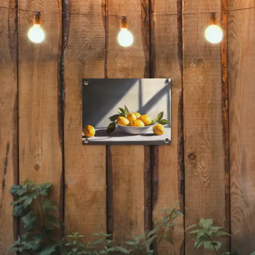 Citroenen - Stilleven - Geel tuinposter los doek klein -sfeer1