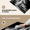 Paard - Hout - Schaalbord - Zwart Inductie beschemer met haakjes klein -ky-schoon-nl