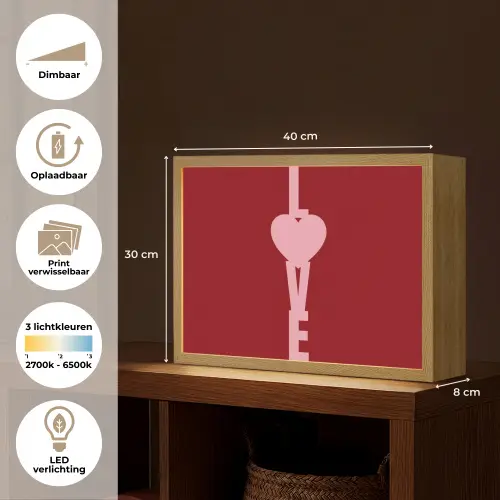 Love - Rood - Blokletters Light Box met batterij (Wandlamp) middel -USP_websiteoverzichtNL
