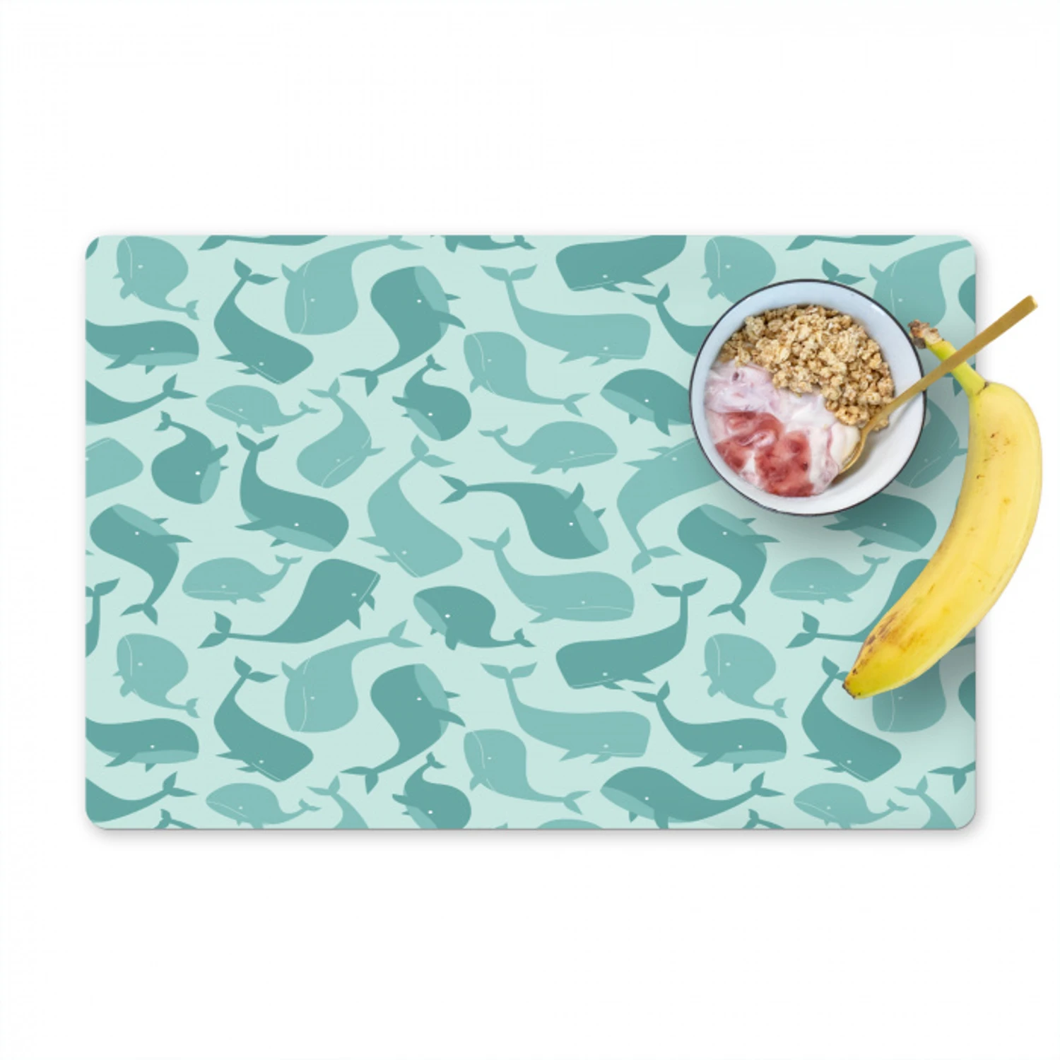 Zee - Dieren - Blauwe vinvis Placemat vinyl groot 368 -zzzproduct_Kitchenyeah-website