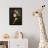 Bloemenhoed - Portret - Vrouw fotolijst zwart zonder passe partout klein -usfeer4_kinderkamer