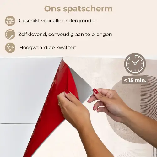 Minimalistisch - Cirkel - Lichtgrijs keuken achterwand spatscherm klein -spatscherm_NL