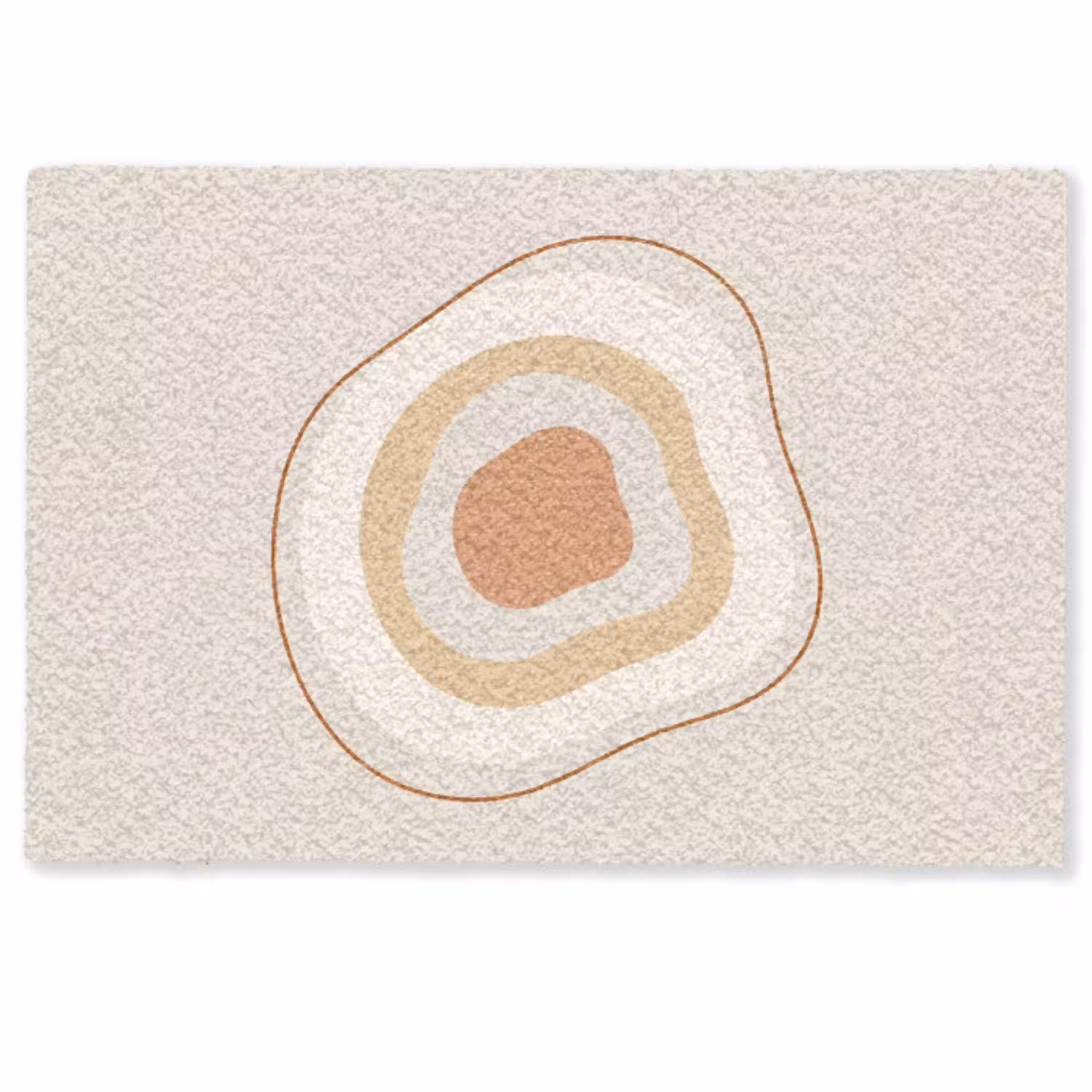 Abstract - Organisch - Modern - Beige - Kunst Deurmat klein -zkaufland3d