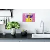 Zonnebril - Vrouw - Jas - Veren Muursticker klein -keuken