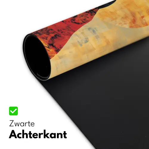 Vrouw - Silhouet - Patronen - Sierlijk Muismat XXL klein -sfeer2