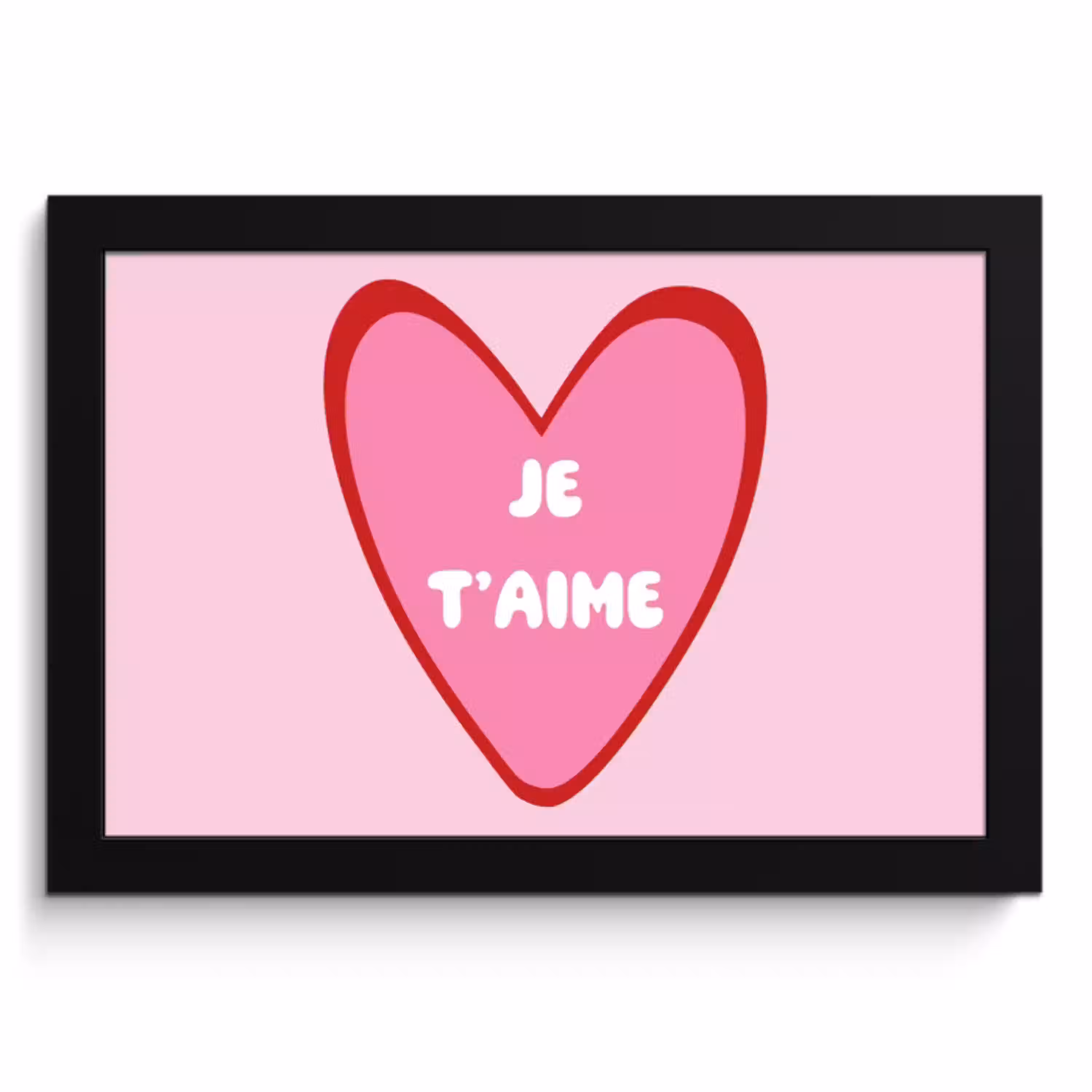 Hart - Frans - Valentijn - Roze KitchenYeah - Keuken - Fotolijst klein -3d
