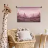 Landschap - Mistig - Roze Wandkleed katoen klein -wsfeer5_kind