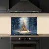 Kerstlicht - Woud - Hert - Donker keuken achterwand spatscherm klein -sfeer1