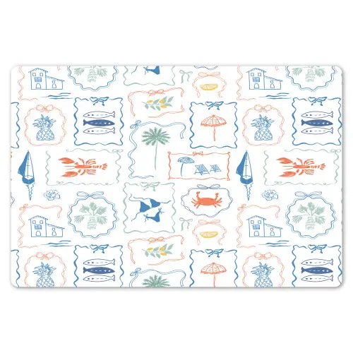 Zee - Sfeer - Strand - Multi Placemat vinyl groot 368 -zzsfeer1_Kitchenyeah-website