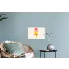 Waterijsje - Retro - Stokje - Roze Muursticker klein -plant