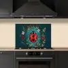 Bloemen - Lieveheersbeestje - Hartje - Rood keuken achterwand spatscherm klein -sfeer1