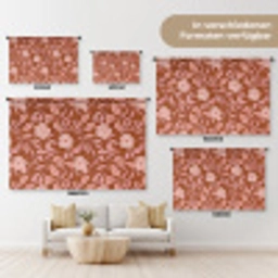 Patroon - Bladeren - Terracotta Wandkleed katoen klein 269 -tsfeer8_DE