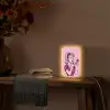 Vintage - Vrouw - Roze Light Box met kabel (Tafellamp) klein -sfeer4