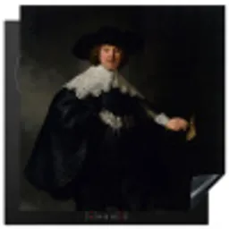 Het huwelijksportret van Marten Soolmans - Rembrandt van Rijn Inductie beschermer vinyl 3mm middel -3d