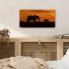 Olifanten - Savanne - Zonsondergang plexiglas 5mm klein -sfeer4