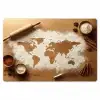 Hout - Wereldkaart - Bakken - Keuken Placemat vinyl groot -zzsfeer1_Kitchenyeah-website