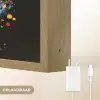 Boom - Kleurrijk - Bloemen - Zwart Light Box met batterij (Wandlamp) middel -USP_websiteoplaadbaarNL
