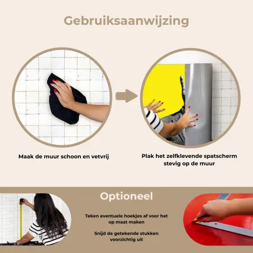 Pak - Hand - Geel keuken achterwand spatscherm klein -gebruiksaanwijzing_NL