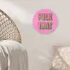 Tekst - Bold - Roze Wandcirkel kunststof plaat 5mm dik klein -sfeer5