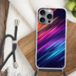 Snelheid - Kosmos - Kleurrijk Hoesje iPhone 16 Pro Max met koord klein -sfeer4