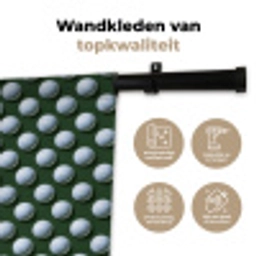 Ballen - Golf - Groen Wandkleed katoen klein 269 -sfeer2