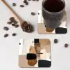 Vlakken - Abstract - Zwart - Strepen onderzetter kurk middel -sfeer2