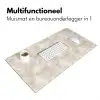 Lichtbeige - Goudbruine Nerven - Marmer Muismat XXL klein 681 -sfeer4