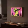 Hond - Zonnebril - Roze - Art Light Box met batterij (Wandlamp) middel -sfeer1