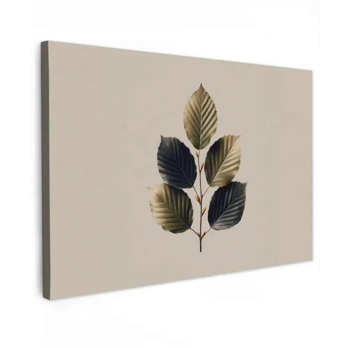 Beukenbladeren - Bruin - Groen - neutraal canvas 2cm klein -z3d