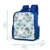Zeedierenpatroon met dolfijnen, zeehonden en krabben Kinderrugzak - Blauw middel -productfoto_formaten