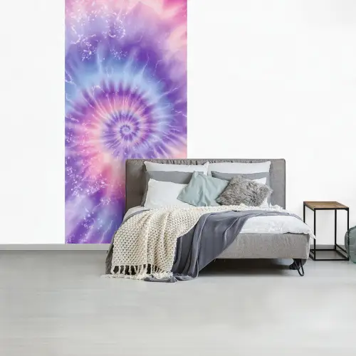 Pasteltinten - Paars - Spiraal - Marmer fotobehang vinyl groot -slaapkamer
