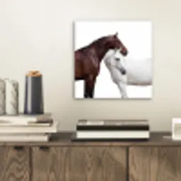 Paard - Modern - Balans aluminium wit klein -sfeer1