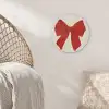Strik - Symmetrisch - Rood - Lint Akoestische PET Vilt - Rond klein -sfeer4