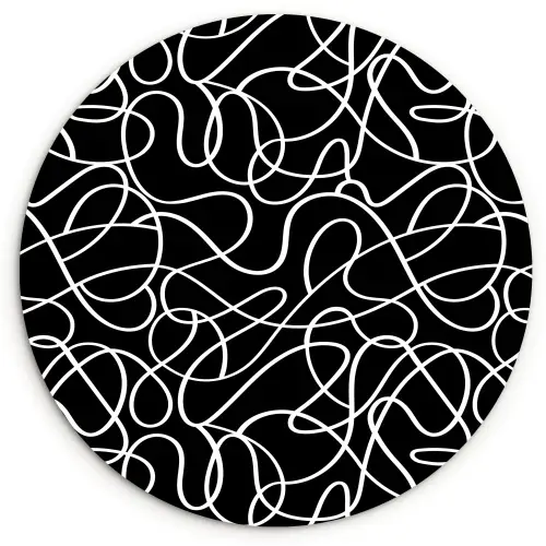 Lijnen - Kronkelend - Vloeiend Wandcirkel plexiglas klein 852 -3d