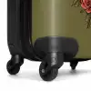 Tattoo style- Realistische slang op groene achtergrond NBS - Handbagage koffer - Kinderen Unisex middel -wiel