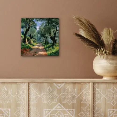Pad - Bomen - Schaduw - aluminium wit klein -sfeer4